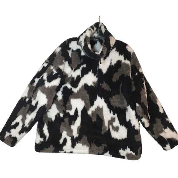 Eddie Bauer Womens XXL Fleece Pullover Sweater With Camo Pattern - Picture 1 of 8